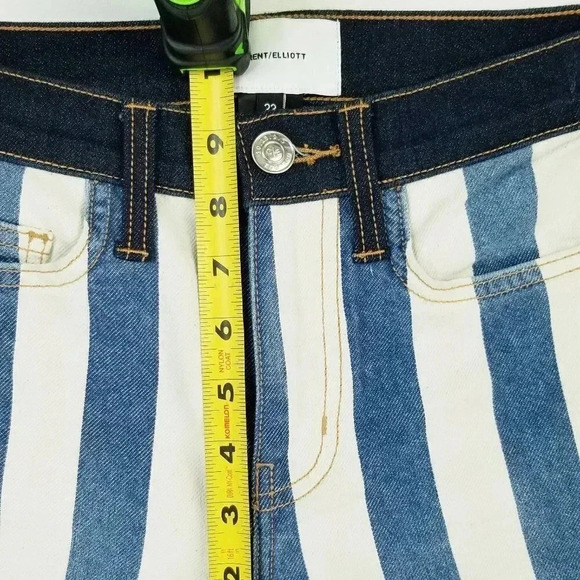 Current Elliott 23X27 The High Waist Stiletto Blue Denim The Bay Strip C Jeans - Picture 3 of 12